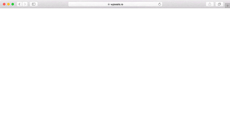 Animated GIF demonstrating WP Seats platform for designing event seating charts and managing ticketing systems.