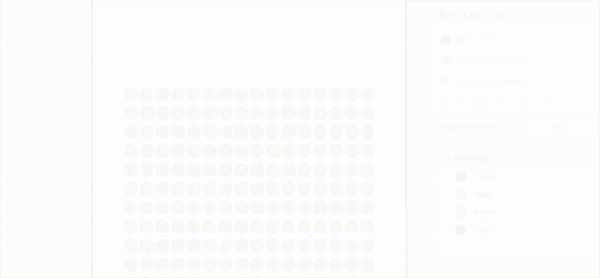 Animated GIF illustrating the selection of multiple bookable seats in a customizable floor plan for events, showcasing user-friendly interface and design tools for seating arrangements.