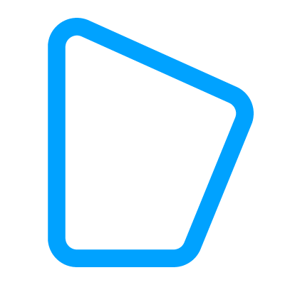 Blue geometric shape icon representing customizable venue seating design for event planning and ticketing solutions.