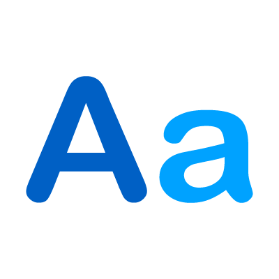 Text icon representing customizable venue seating chart design tools for event planning and ticketing solutions.